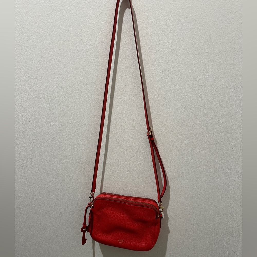 Leather Fossil crossbody bag